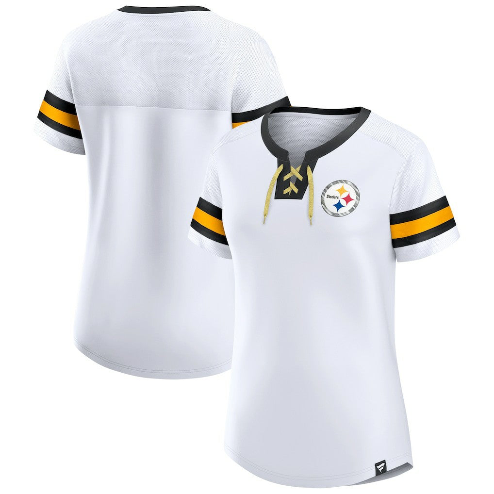 Women's Sunday Best Lace-Up T-Shirt - Pittsburgh Steelers