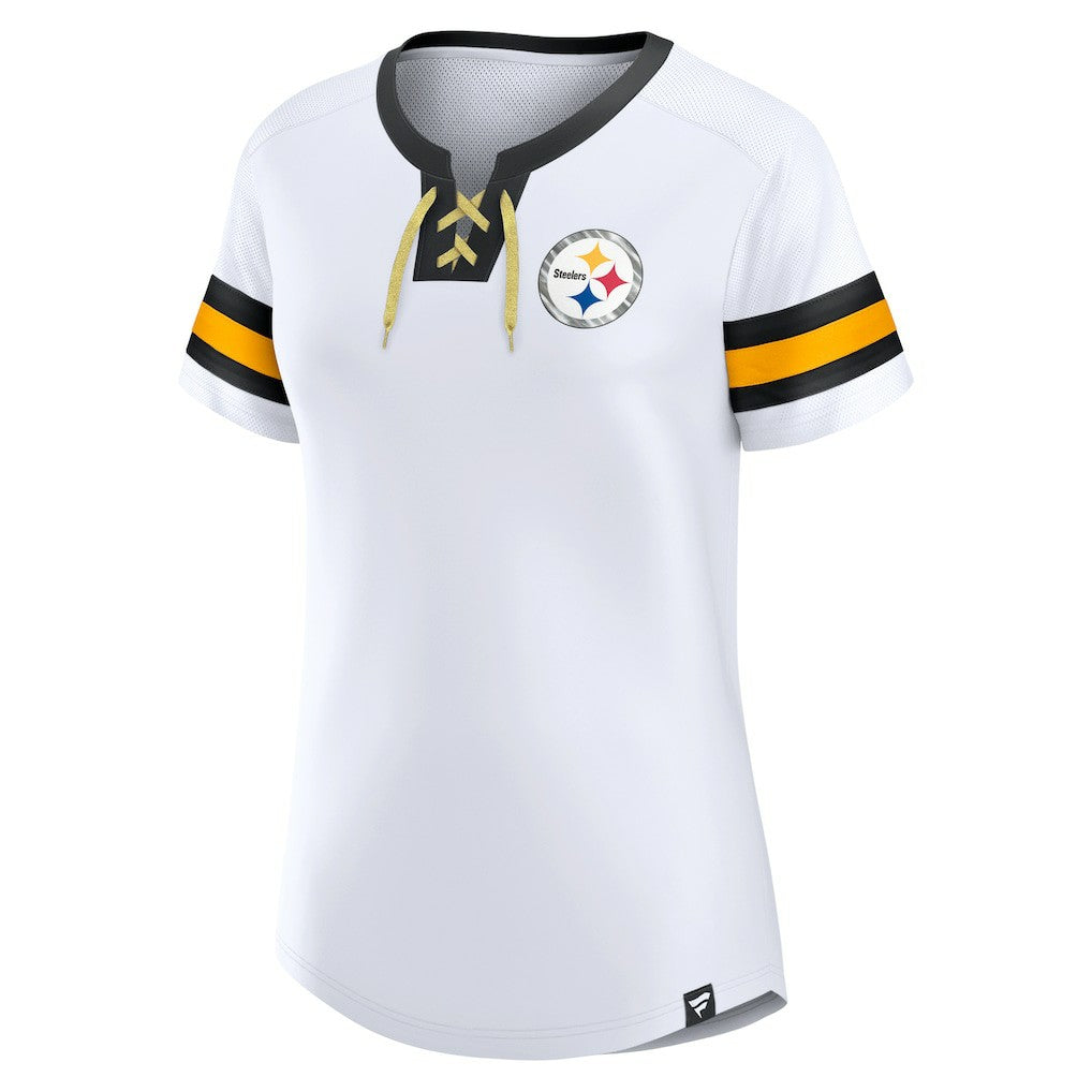 Women's Sunday Best Lace-Up T-Shirt - Pittsburgh Steelers