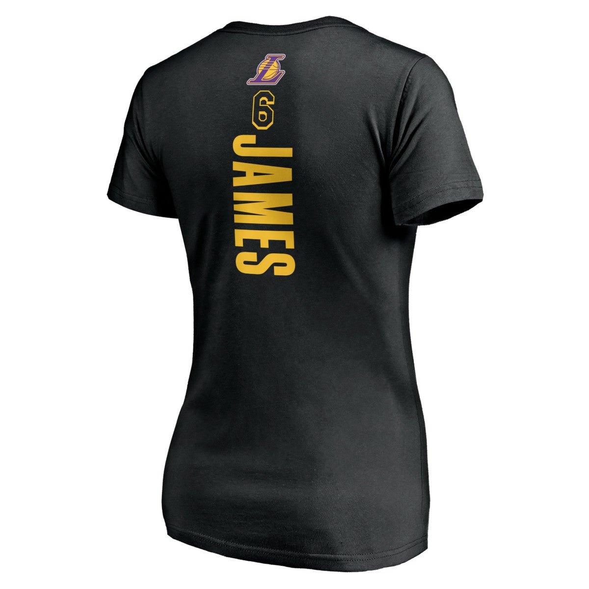 NBA LeBron James Los Angeles Lakers Women's #6 Playmaker Name & Number V-Neck T-Shirt