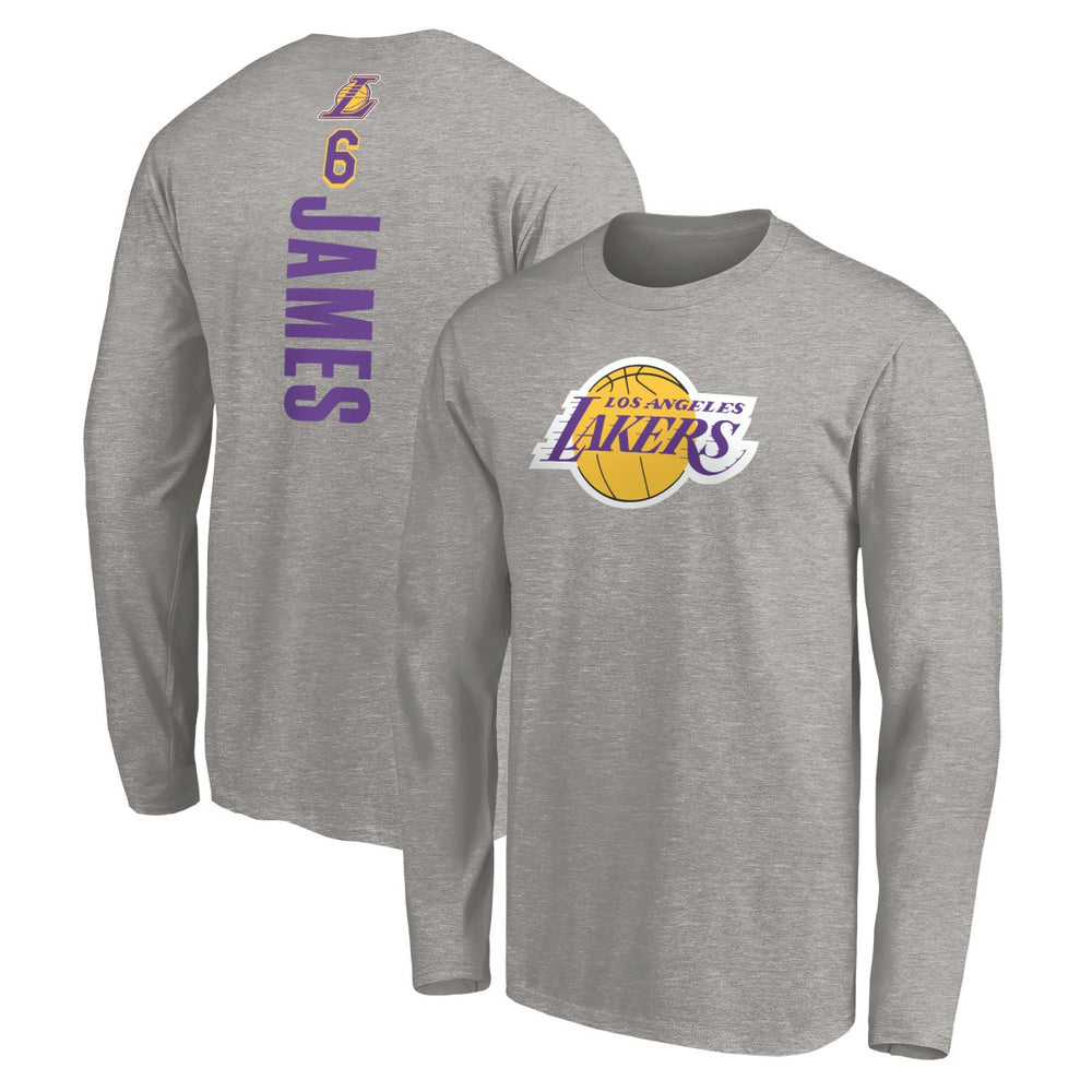 NBA LeBron James Los Angeles Lakers #6 Playmaker Name & Number Long Sleeve T-Shirt