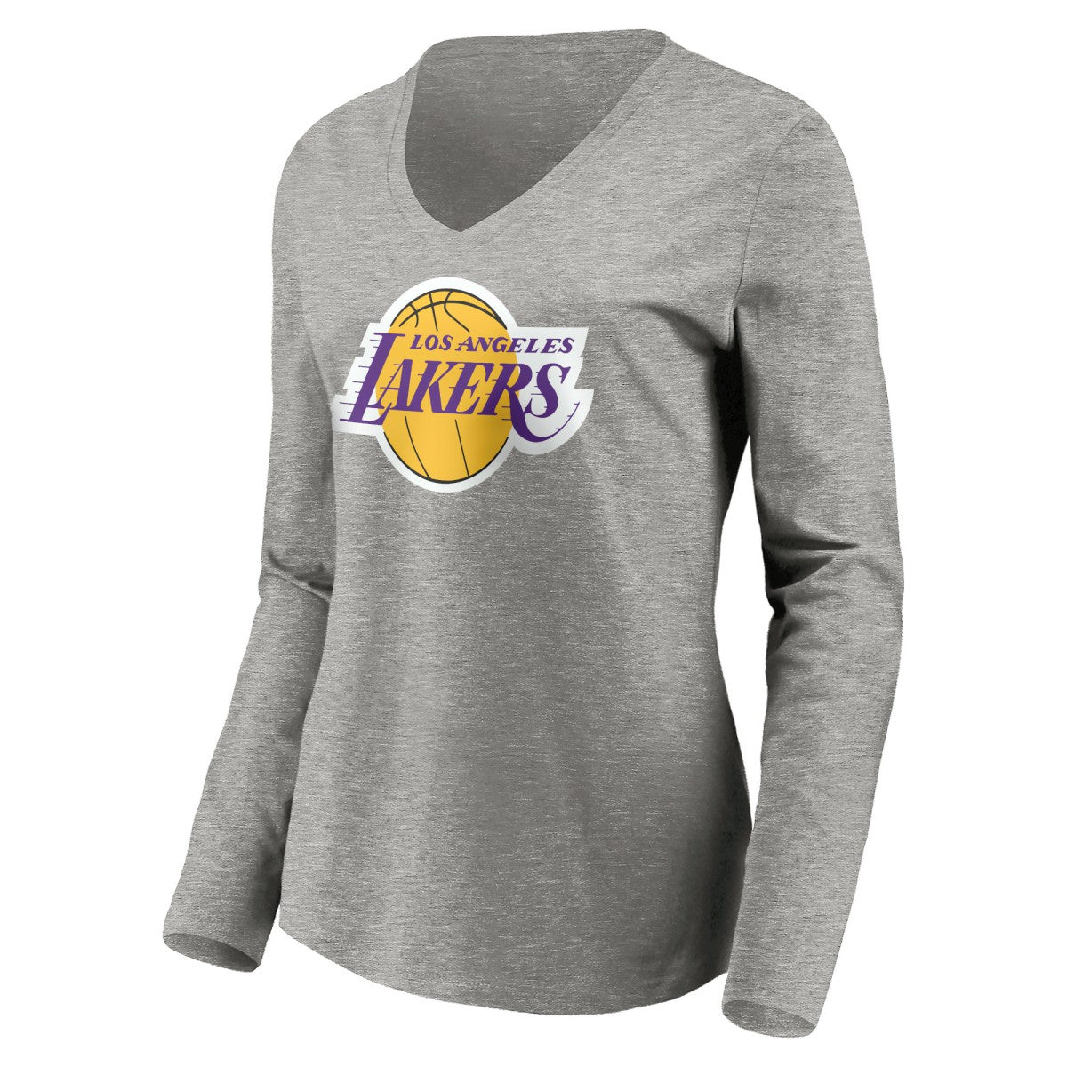 NBA LeBron James Los Angeles Lakers Women's #6 Playmaker Name & Number Long Sleeve V-Neck T-Shirt