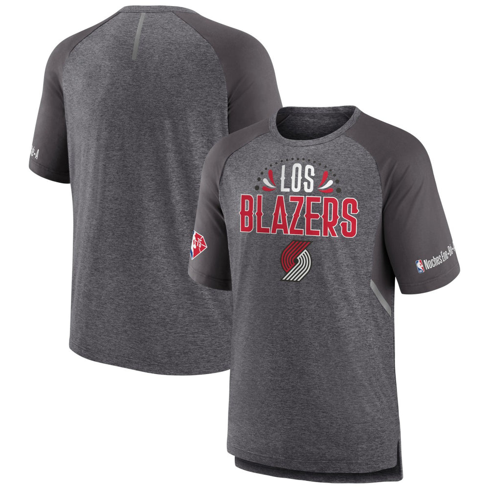 NBA Portland Trail Blazers 2022 Noches Ene-Be-A Core Shooting Raglan T-Shirt