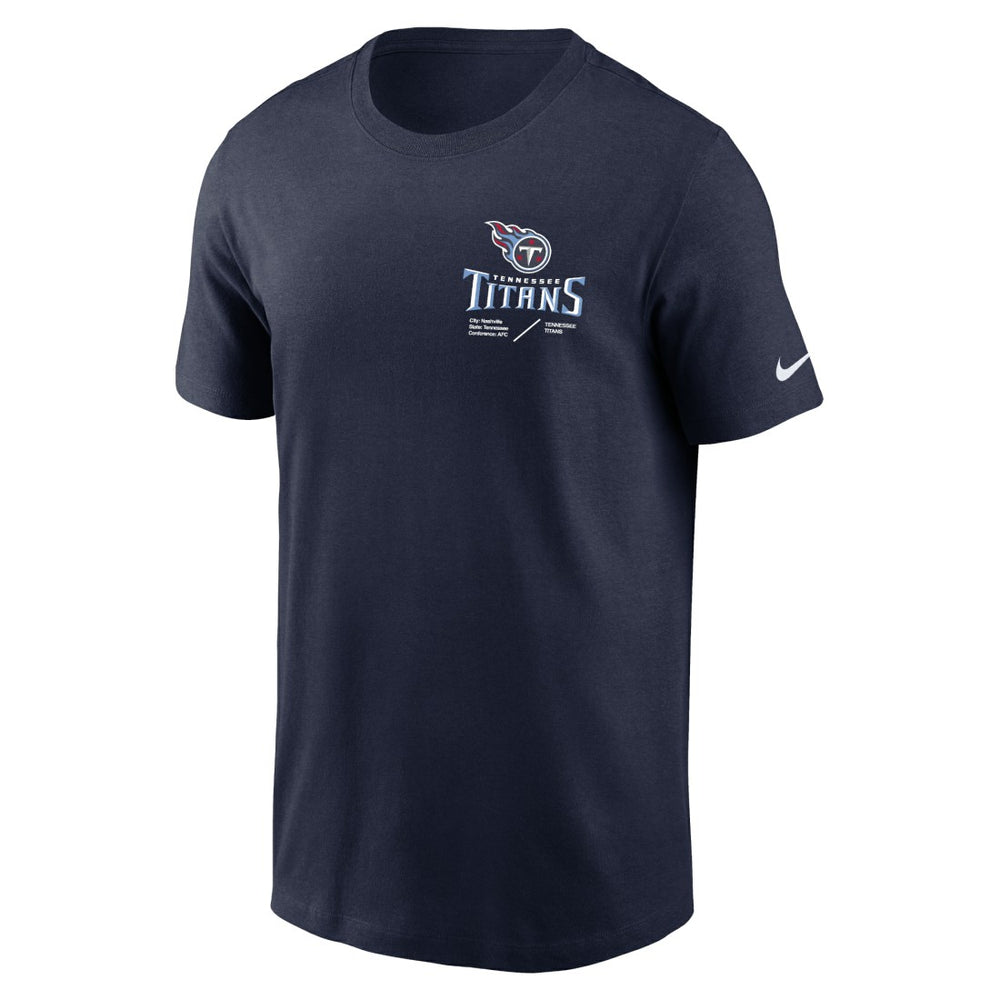 Sideline Infograph Lockup Performance T-Shirt - Tennessee Titans
