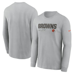Sideline Infograph Lock Up Performance Long Sleeve T-Shirt - Cleveland Browns
