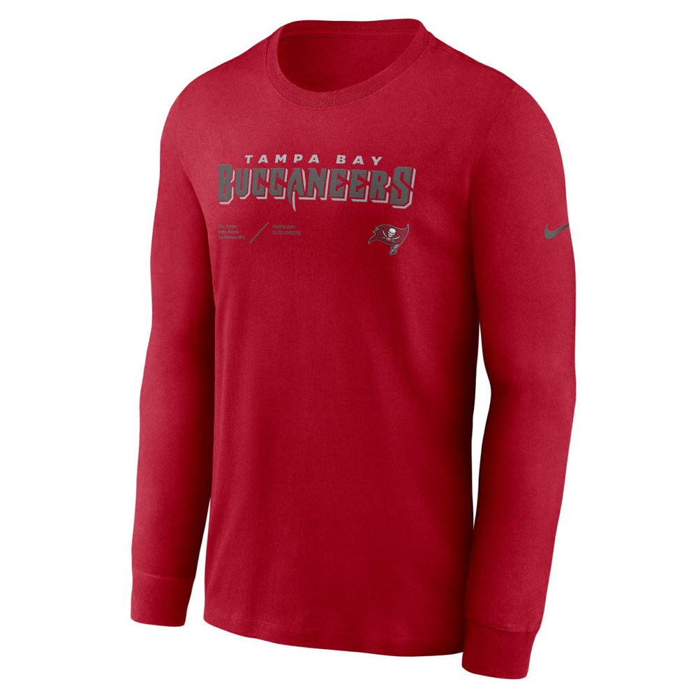 Sideline Infograph Lock Up Performance Long Sleeve T-Shirt - Tampa Bay Buccaneers