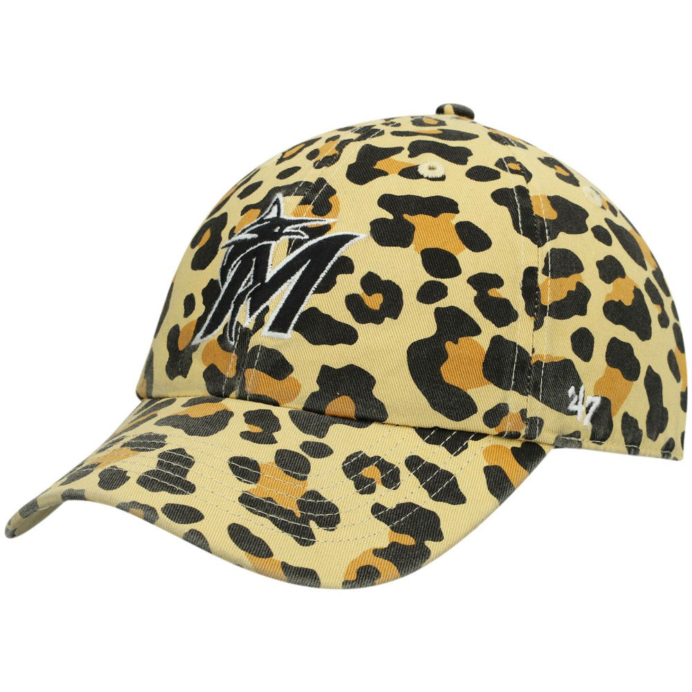 MLB Miami Marlins '47 Women's Bagheera Cheetah Clean up Adjustable Hat