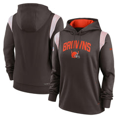 Women's Sideline Stack Performance Pullover Hoodie - Cleveland Browns