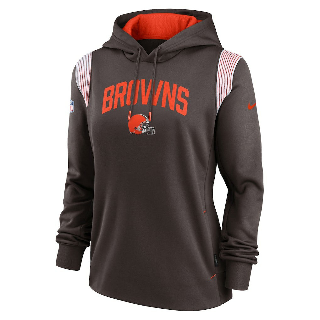 Women's Sideline Stack Performance Pullover Hoodie - Cleveland Browns