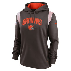 Women's Sideline Stack Performance Pullover Hoodie - Cleveland Browns