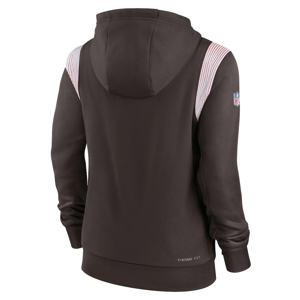 Women's Sideline Stack Performance Pullover Hoodie - Cleveland Browns
