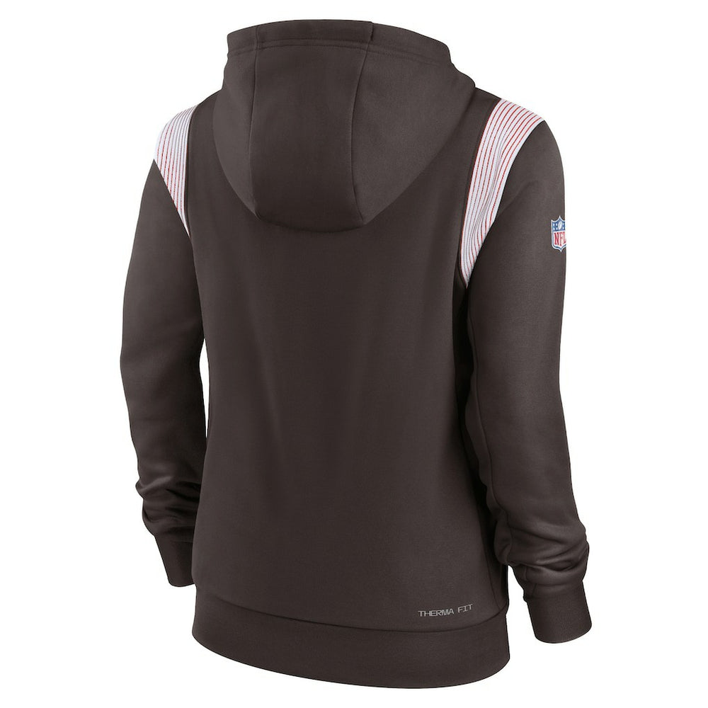 Women's Sideline Stack Performance Pullover Hoodie - Cleveland Browns