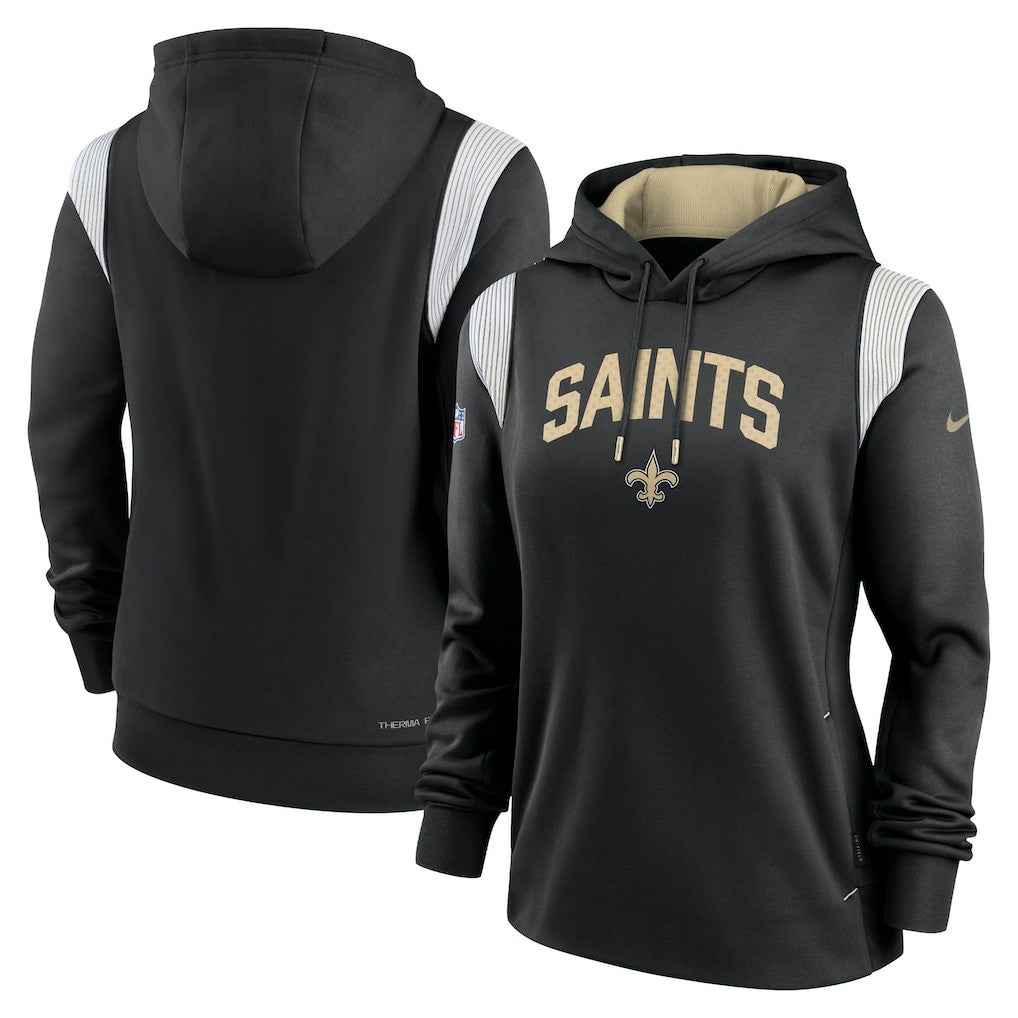 Women's Sideline Stack Performance Pullover Hoodie - New Orleans Saints