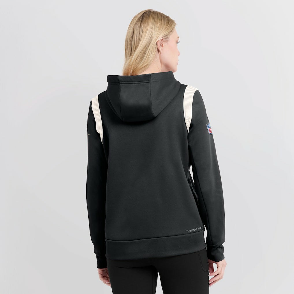 Women's Sideline Stack Performance Pullover Hoodie - New Orleans Saints