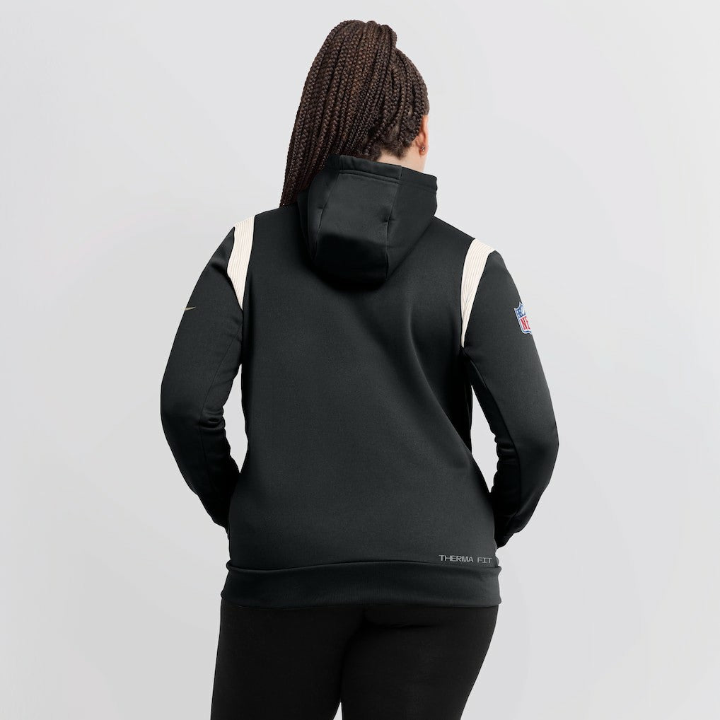 Women's Sideline Stack Performance Pullover Hoodie - New Orleans Saints