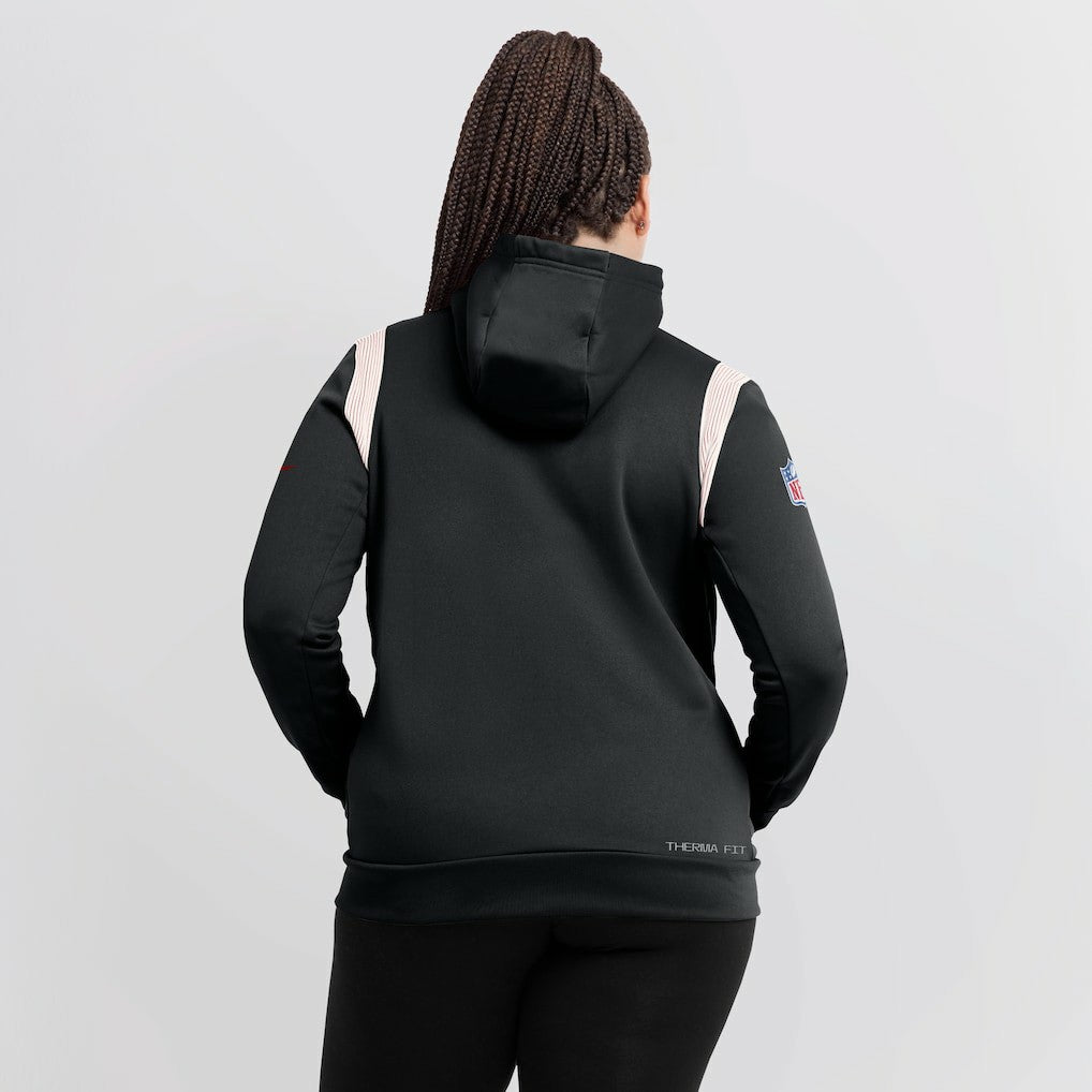 Women's Sideline Stack Performance Pullover Hoodie - Atlanta Falcons