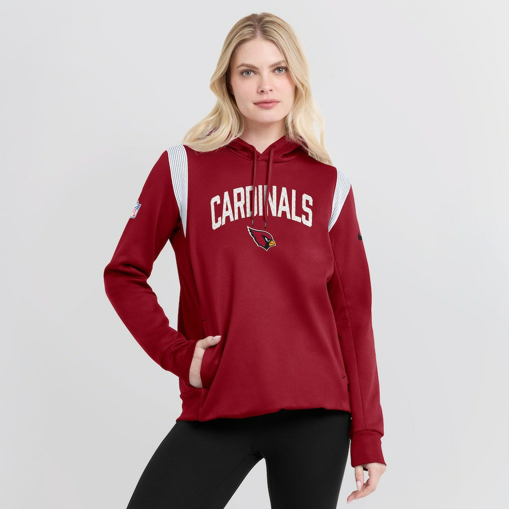 Women's Sideline Stack Performance Pullover Hoodie - Arizona Cardinals