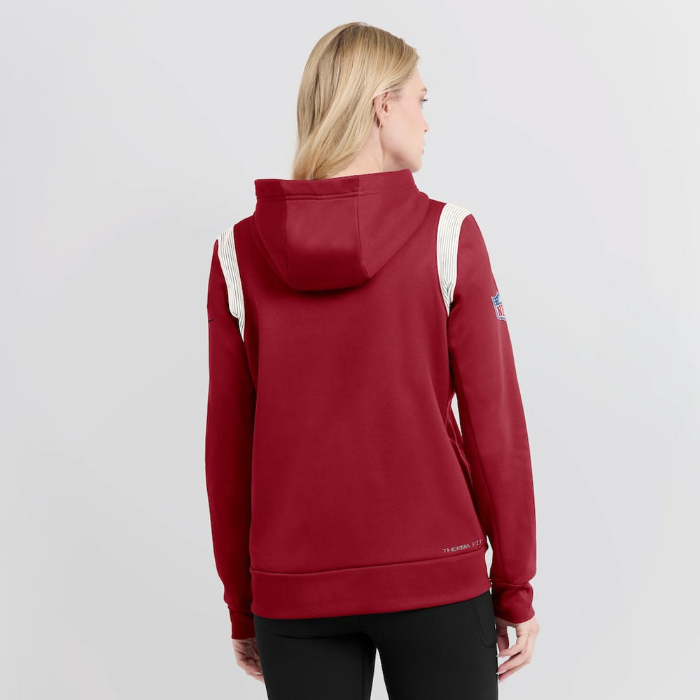 Women's Sideline Stack Performance Pullover Hoodie - Arizona Cardinals