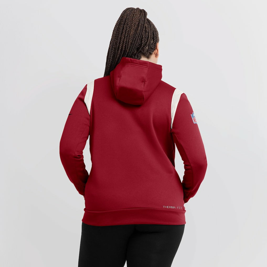 Women's Sideline Stack Performance Pullover Hoodie - Arizona Cardinals