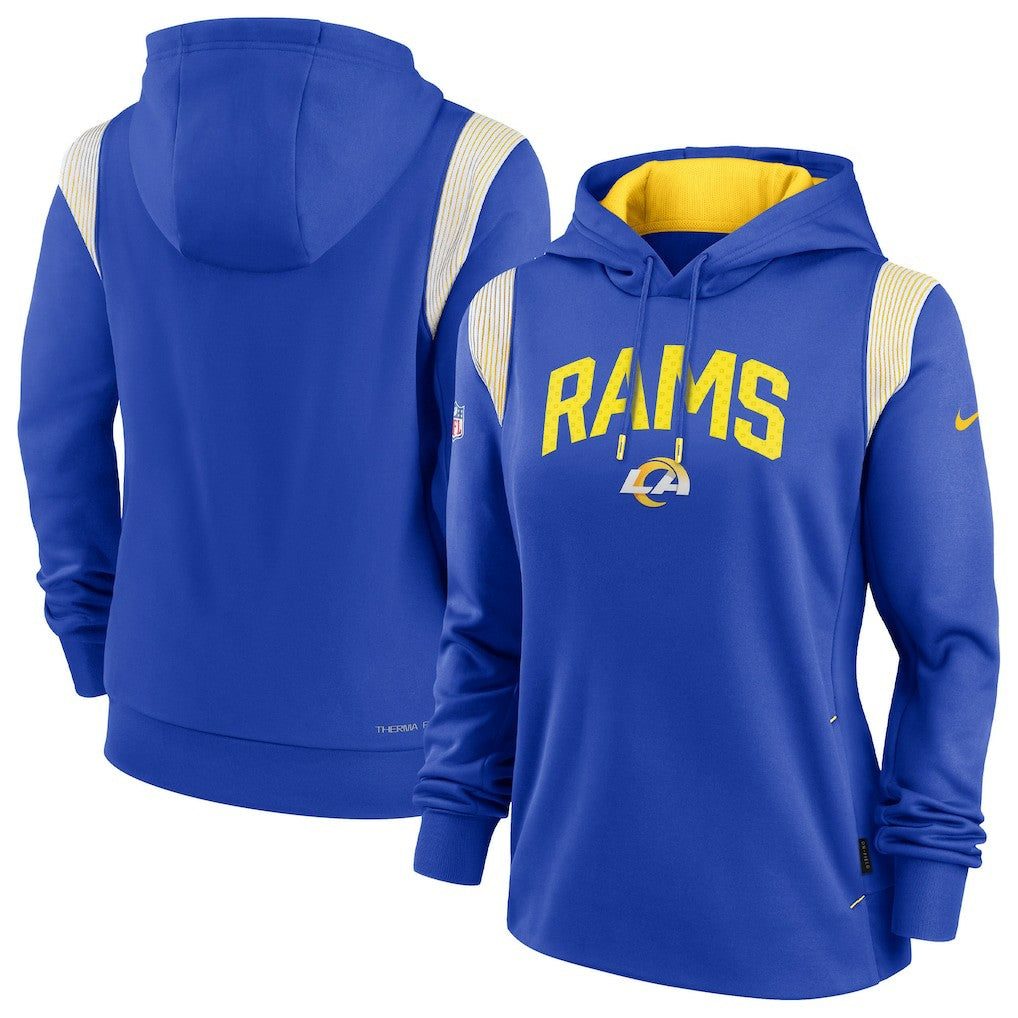 Women's Sideline Stack Performance Pullover Hoodie - Los Angeles Rams