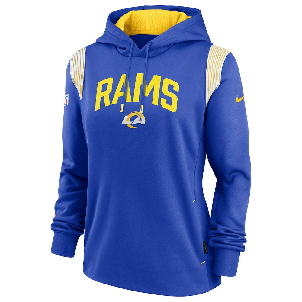Women's Sideline Stack Performance Pullover Hoodie - Los Angeles Rams
