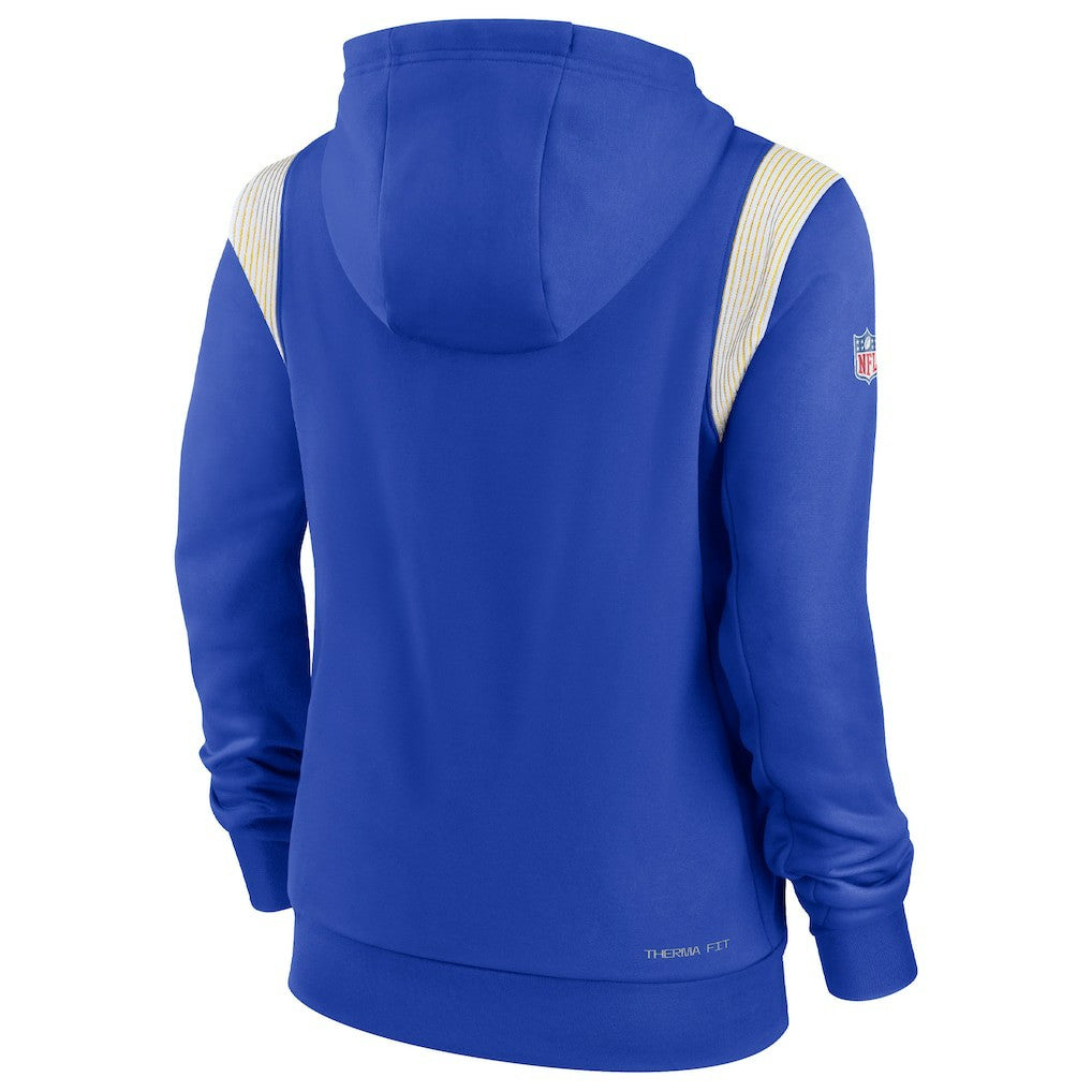 Women's Sideline Stack Performance Pullover Hoodie - Los Angeles Rams