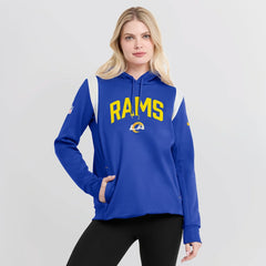 Women's Sideline Stack Performance Pullover Hoodie - Los Angeles Rams