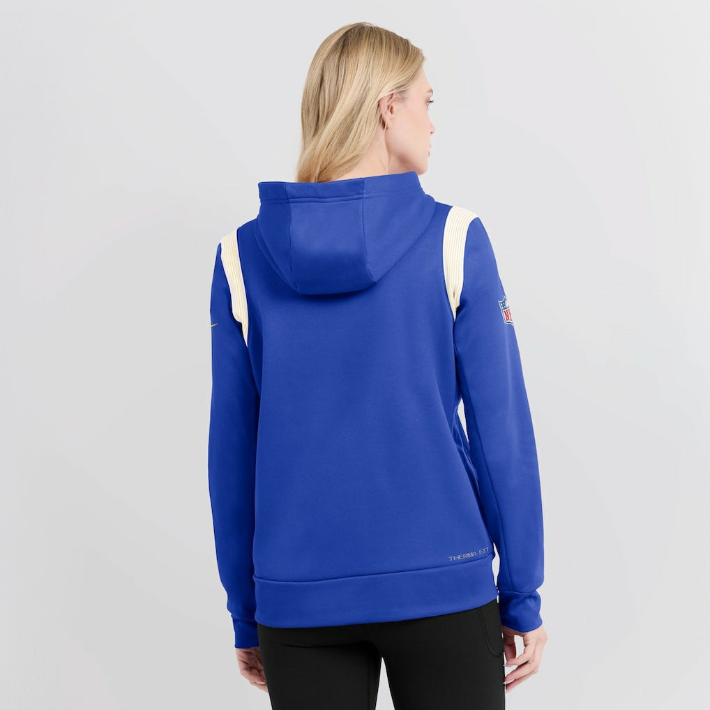 Women's Sideline Stack Performance Pullover Hoodie - Los Angeles Rams