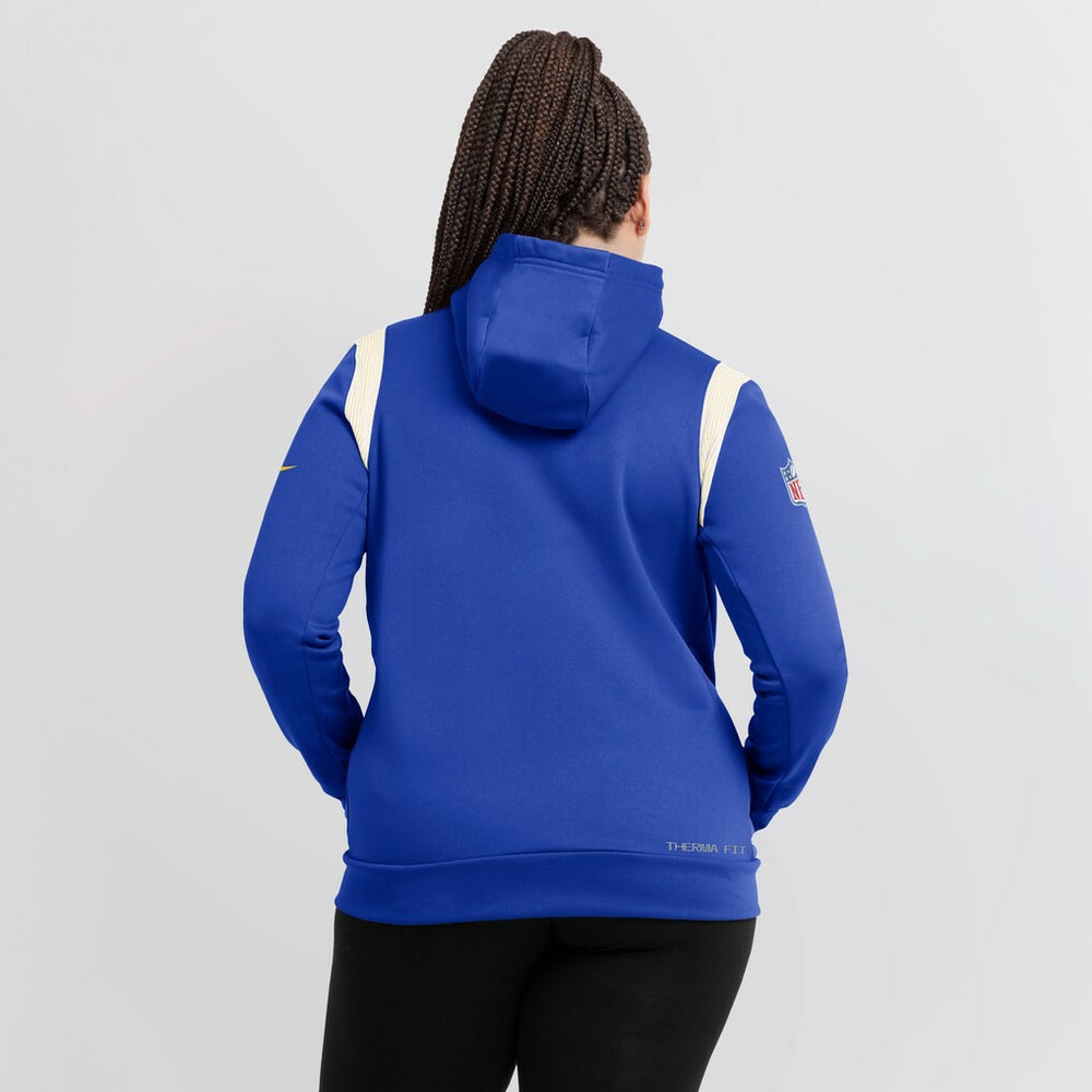 Women's Sideline Stack Performance Pullover Hoodie - Los Angeles Rams