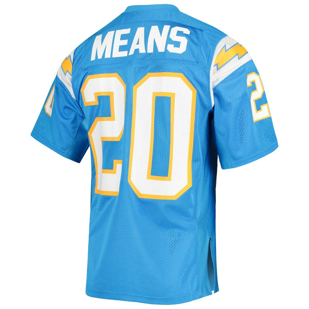 Natrone Means  1994 Authentic Throwback Retired Player Jersey - Los Angeles Chargers