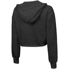 NBA Brooklyn Nets Majestic Threads Women's Repeat Cropped Tri-Blend Pullover Hoodie