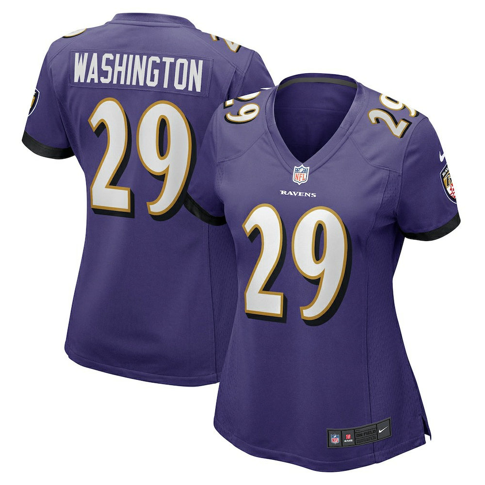 Ar'Darius Washington  Women's Player Game Jersey - Baltimore Ravens