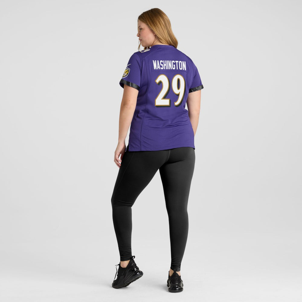 Ar'Darius Washington  Women's Player Game Jersey - Baltimore Ravens