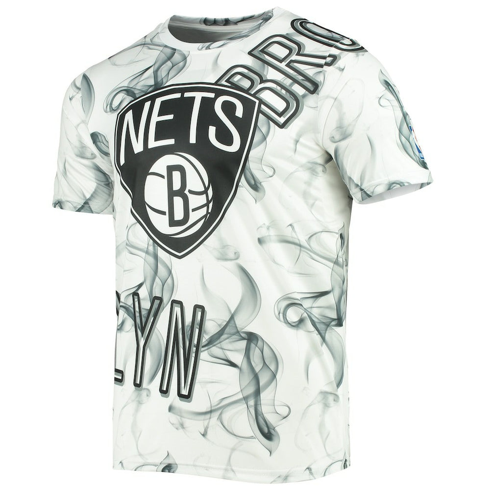 NBA Brooklyn Nets FISLL Asymmetric Bold Smoke T-Shirt
