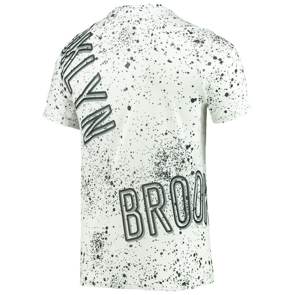 NBA Brooklyn Nets FISLL Gold Foil Splatter Print T-Shirt