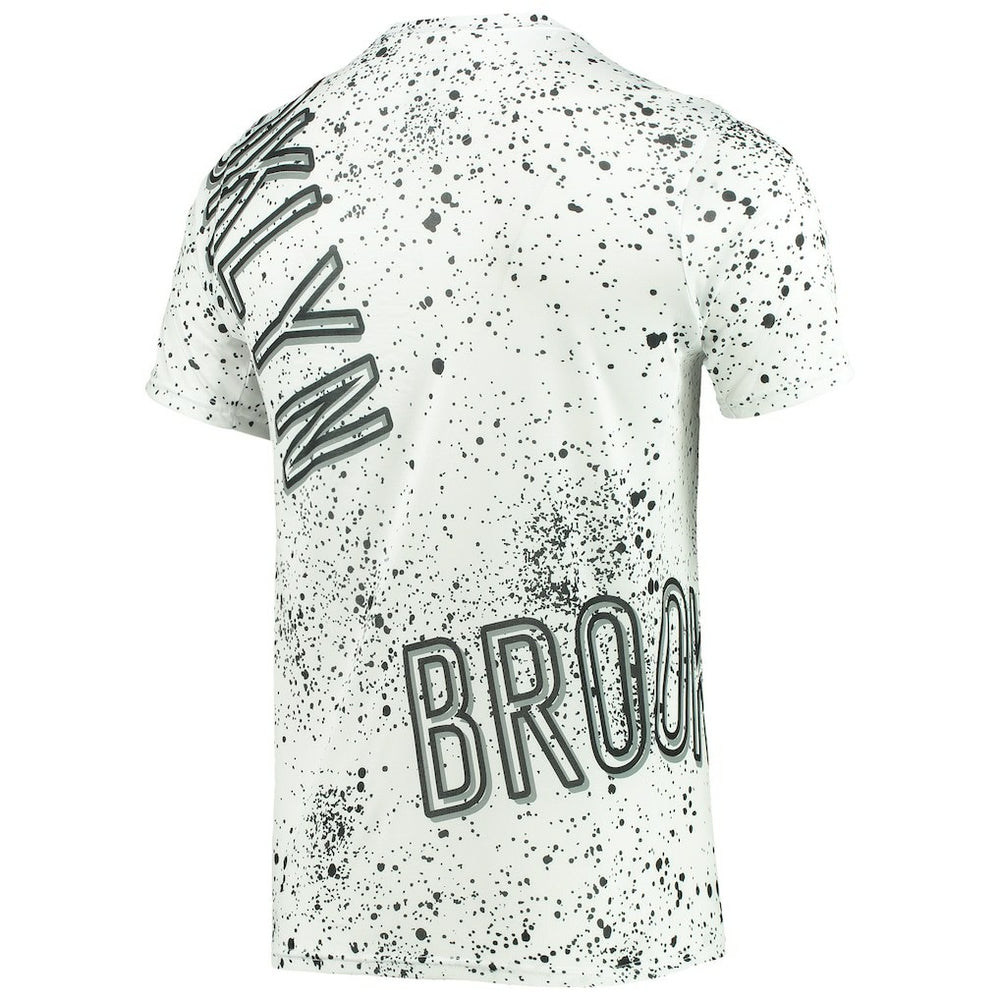 NBA Brooklyn Nets FISLL Gold Foil Splatter Print T-Shirt