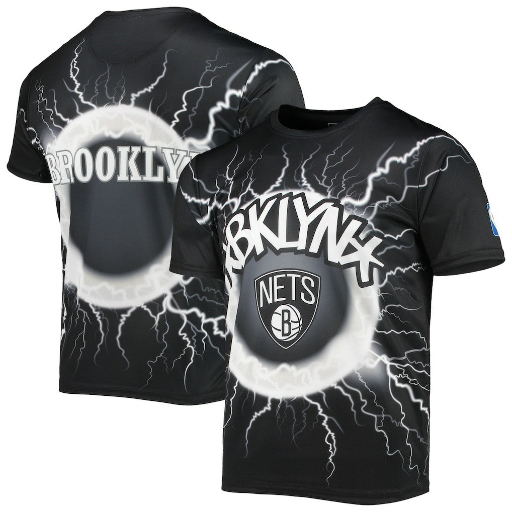 NBA Brooklyn Nets FISLL Tornado Bolt T-Shirt