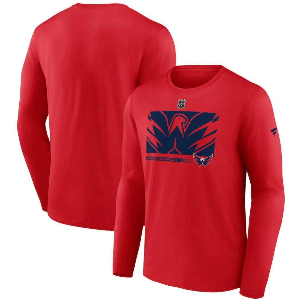 NHL Red Washington Capitals Fanatics Authentic Pro Core Collection Secondary Long Sleeve T-Shirt