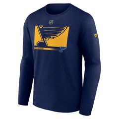 NHL Navy St. Louis Blues Fanatics Authentic Pro Core Collection Secondary Long Sleeve T-Shirt