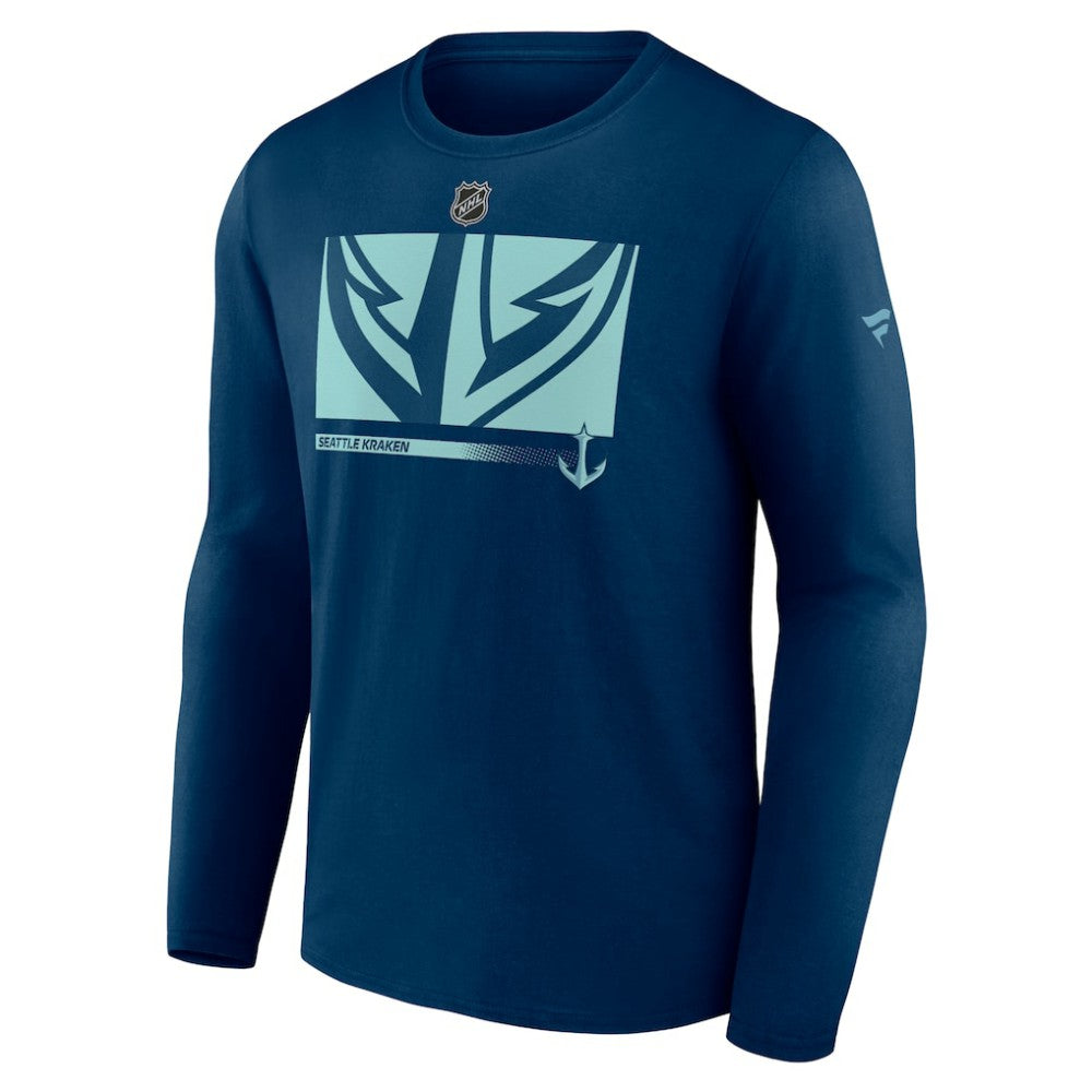 NHL Deep Sea Blue Seattle Kraken Fanatics Authentic Pro Core Collection Secondary Long Sleeve T-Shirt