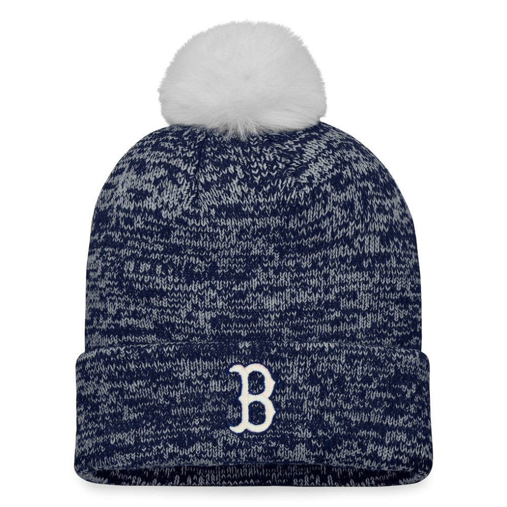 MLB Boston Red Sox Fanatics Women's Iconic Cuffed Knit Hat with Pom