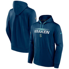 NHL Deep Sea Blue Seattle Kraken Fanatics Authentic Pro Rink Pullover Hoodie