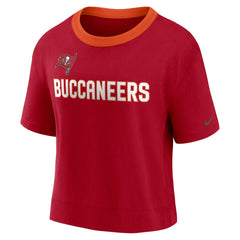 Women's High Hip Fashion Cropped Top - Tampa Bay Buccaneers