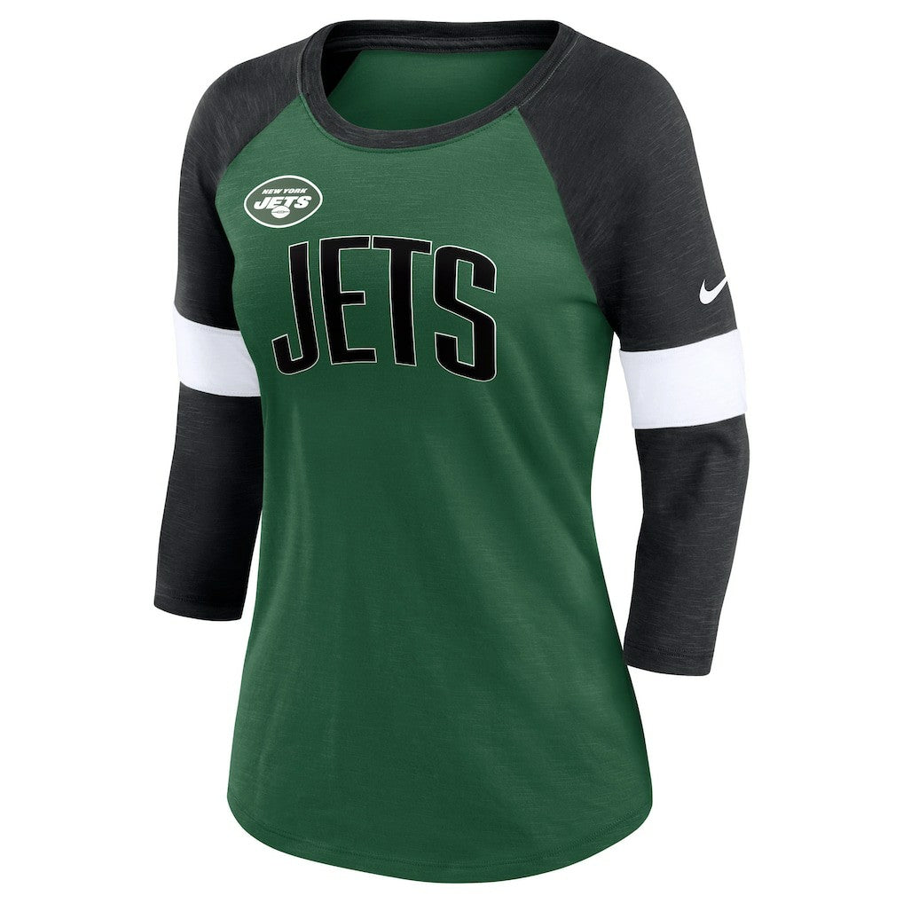 Women's Football Pride Raglan 3/4-Sleeve T-Shirt - New York Jets