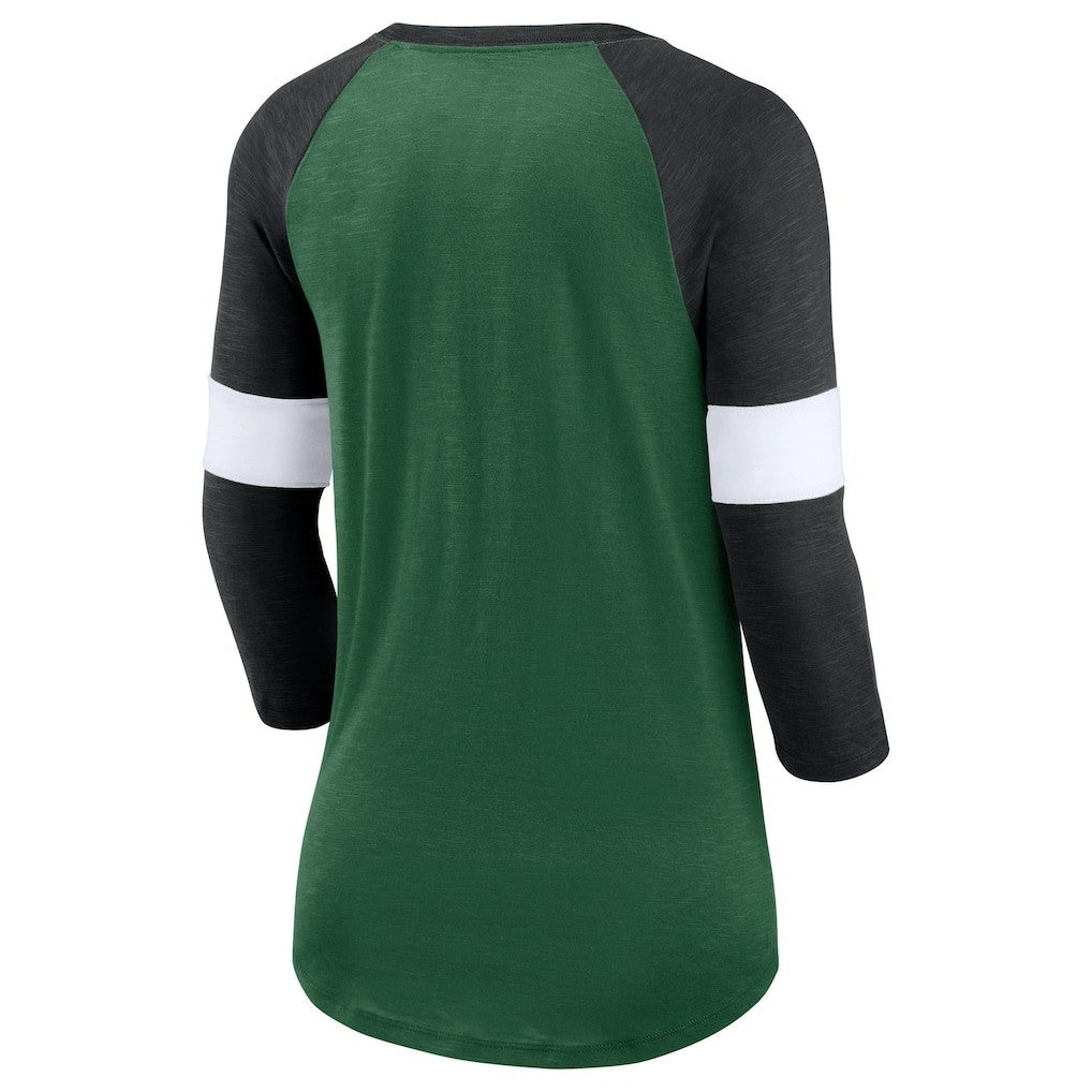 Women's Football Pride Raglan 3/4-Sleeve T-Shirt - New York Jets