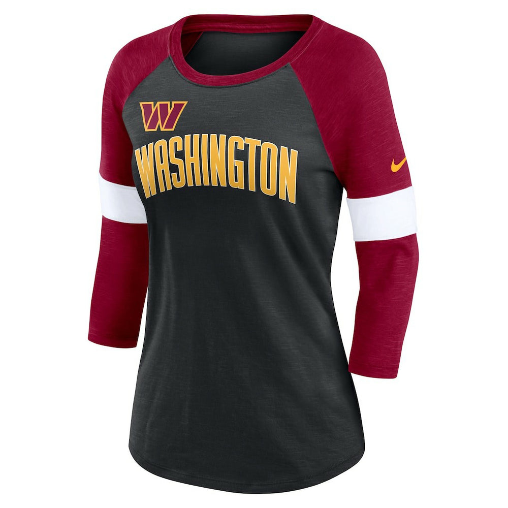 Women's Football Pride Raglan 3/4-Sleeve T-Shirt - Washington Commanders