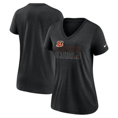 Women's Lock Up Tri-Blend V-Neck T-Shirt - Cincinnati Bengals