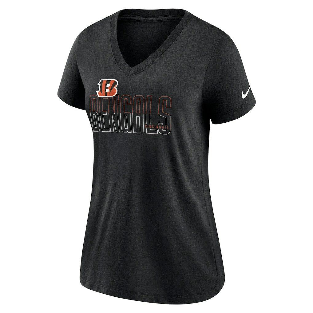 Women's Lock Up Tri-Blend V-Neck T-Shirt - Cincinnati Bengals