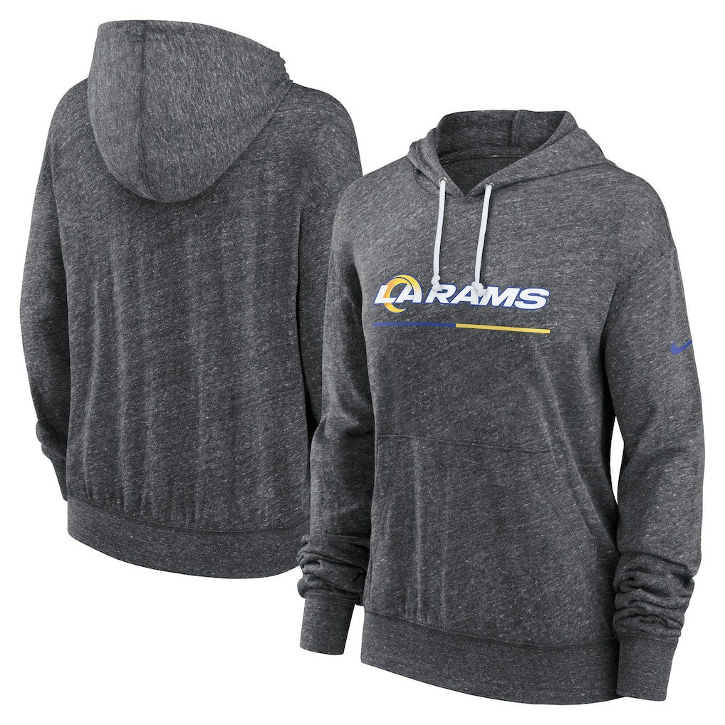 Women's Team Spirit Gym Vintage Lightweight Hoodie Top - Los Angeles Rams