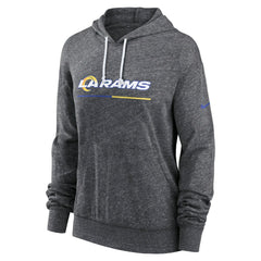 Women's Team Spirit Gym Vintage Lightweight Hoodie Top - Los Angeles Rams