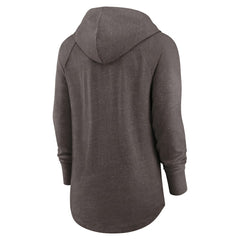 Women's Minimal Statement Lightweight Raglan Funnel Neck Pullover Hoodie - Cleveland Browns